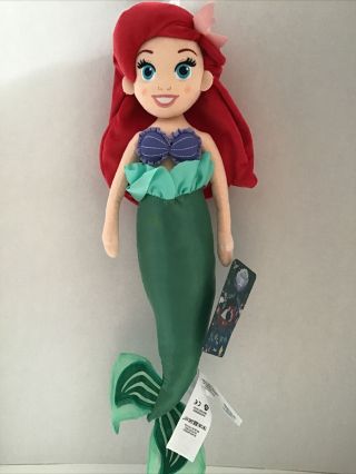 Disney Store Princess Ariel Soft Plush Doll Toy 20 " Nwt Little Mermaid Nwt
