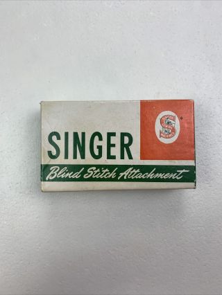 Vintage Singer Blind Stitch Attachment With Instructions And Box 160616 Screw