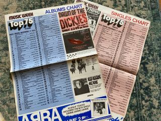 Vintage Music Week Chart Posters Nov 17 1979 Abba Specials Blondie Barry Manilow
