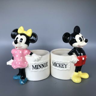 Disney Mickey Minnie Mouse Vintage Planters