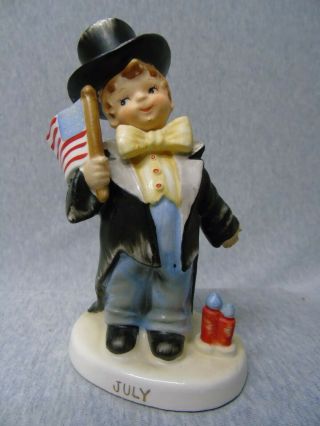 Vintage Lefton 4th Of July Boy Patriotic Figurine U439