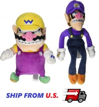 Mario Bro - Mario Plush Set Of 2 Wario And Waluigi Plush Toy