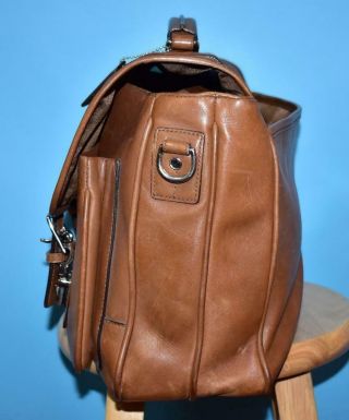 Vtg COACH THOMPSON Brown Leather Messenger Laptop Briefcase Travel Tote Bag 6445 2