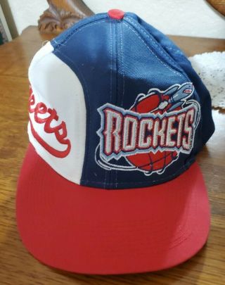 Vintage Houston Rockets Nba Snapback Hat Cap By Logo 7 Pre - Loved