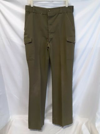 Boy Scouts Of America Vintage Od Green Cargo Pants Troop Uniform Pants 32x31