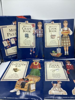 American Girl Pastimes Molly’s Craft Book Cook Book Paper Doll Theater Kit