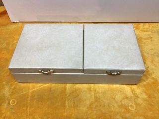 Vintage Buxton Jewelry Box Red Lining 2 Tier With Hidden Compartment
