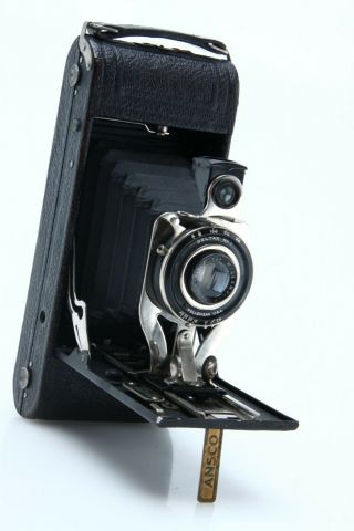 Ansco No.  1a Junior Folding Camera - Deltax No.  1 Wollensak Lens Vintage 388348