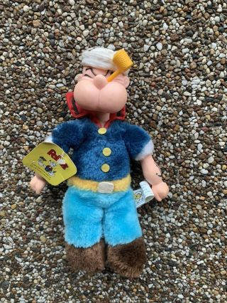 Popeye 1983 W/tag Soft Toy Plastic Head Arms C.  A.  Toys Australia King Features