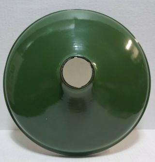 Vintage 12 " Industrial Green Porcelain Enamel Gas Station/barn Light Shade Vg