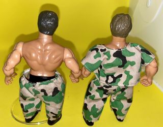 Vintage 1982 Remco AWA Gagne ' s Army Curt Hennig & Greg Gagne With Fatigues 2