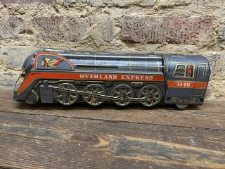 Vintage Modern Toys Japan Overland Express Tin Train Battery Operated