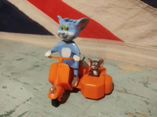 Vintage Marx Tom And Jerry Scooter Friction Toy Plastic Car