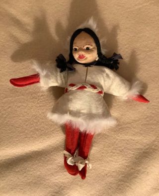 Vintage Eskimo Doll,  In Fur Outfit