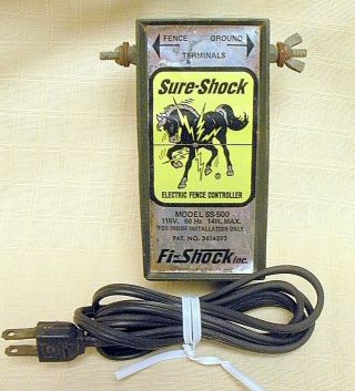 Vintage Fi - Shock Sure Shock Electric Fence Controller Mustang Horse Box Ss - 500