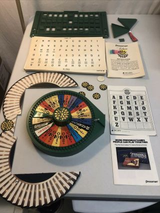 1986 Pressman Wheel Of Fortune Board Game Deluxe Edition Vintage Complete Plus