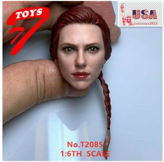 Tttoys 1/6 Black Widow 7.  0 Scarlett Johansson Head Sculpt Fit 12  Ph Figure Toy