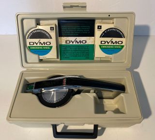 Vintage Dymo Deluxe 1570 Label Maker In Case