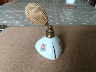 Antique Vintage Austrian Porcelain Perfume Atomiser Bottle