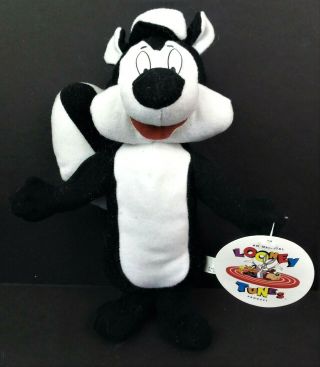 Vintage Pepe Le Pew 9 " Plush W/ Official Looney Tunes Product Tag Ace 1997 Skunk