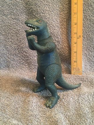 Vintage 1987 Soma Godzilla Dinosaur Rubber Figure Blue
