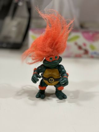 Giant Turtle Troll Mike Michelangelo￼ 1993 Loose Action Figure