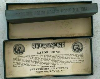 Vintage Fine Carborundum Razor Hone 101 Knife Axe Collectible Sharpening Stone
