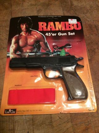 Rambo 45’er Gun Set Largo Toys,  1st Year Issued 1985 Extremely Rare