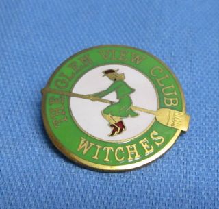 A Vintage Curling Club Pin The Glen View Club Witches