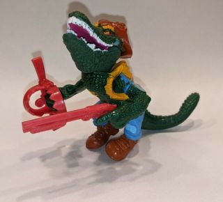 Tmnt Leatherhead - 1989 With Trap And Gun