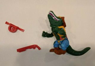 TMNT Leatherhead - 1989 with trap and gun 3