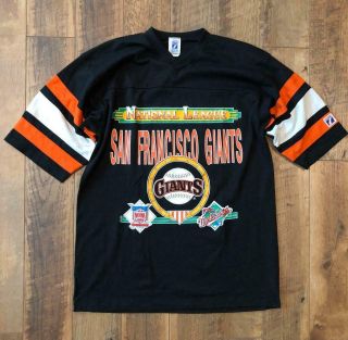 Deadstock Vtg 80s Logo 7 San Francisco Giants 1989 World Series Jersey T Shirt L