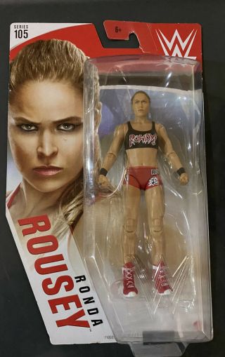 Rowdy Ronda Rousey Wwe Basic Series 105 Chase Variant Mattel Figure Ufc Rare Red