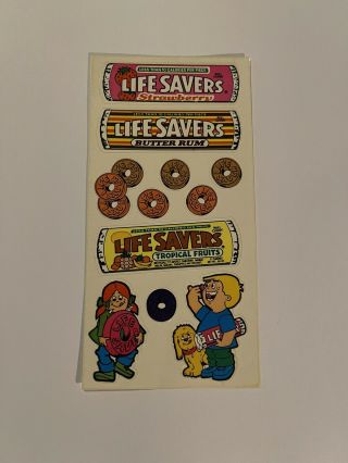 Vintage Life Savers Scratch & Sniff Sticker Sheet Light Scent