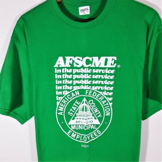 Vintage 70s 80s Plains Afscme T Shirt Afl Cio Labor Union Tee Usa Made Xxl 2xl
