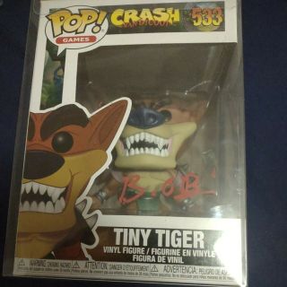 Funko Pop Crash Bandicoot: Tiny Tiger Vinyl Figure Beckett Autographed