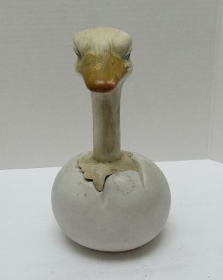 Vintage Baby Ostrich Chick In Cracked Egg Collectible Ceramic Coin Piggy Bank