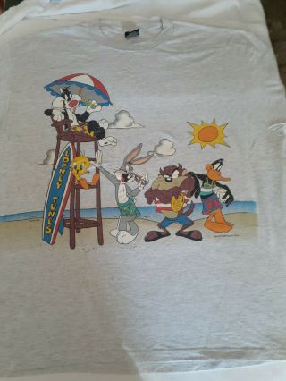 Vintage 90s Looney Tunes Sylvester Bugs Bunny Taz And Daffy Duck T - Shirt 2x Usa