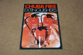 Chubb Water Fire Extinguishers Vintage 1977 Advertising Brochure