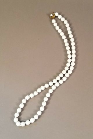 Vintage C1960 Miriam Haskell White Bead Necklace Jewelry