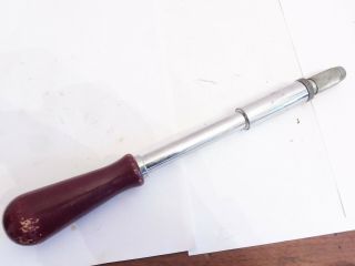 Vintage Wood Handled Stanley No 130a Yankee Spiral Ratchet Screwdriver