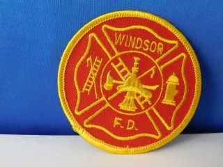 Windsor Fire Department Vintage Patch Crest Badge Ontario Canada