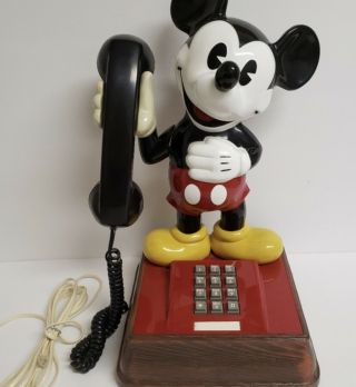 Walt Disney Mickey Mouse Touch Tone Phone Telephone Vintage 1970 