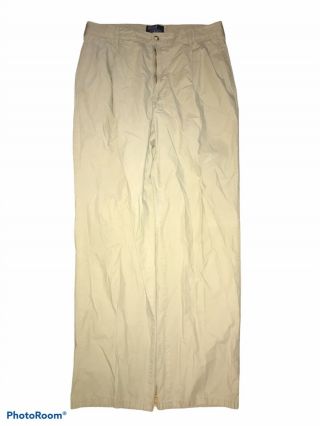 Vtg Polo Ralph Lauren Men’s Made in USA Beige Khaki Pants Size 33x34 C30 2