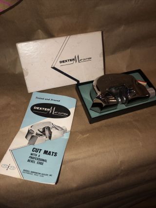 Vintage Dexter Hand Held Mat Cutter Tool By Russell Harrington Cutlery Co.