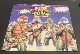 Vintage Teenage Mutant Ninja Turtles Pizza Hut Ad Coming Out Of Their Shell Tour