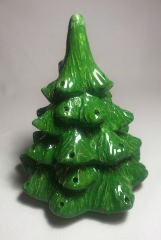Vintage Ceramic Christmas Tree 8 1 - 2” High - No Lights Or Base