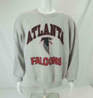 Vtg Russell Athletic Atlanta Falcons Sweatshirt Made In Usa Gray Men 