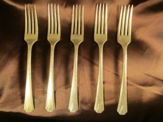 1924 Deauville Pattern Vintage Community Plate Forks Set Of Six