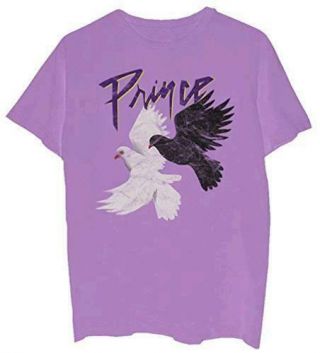 Prince Official Vintage Four Doves Purple T - Shirt,  Purple,  Size Large Gzs6